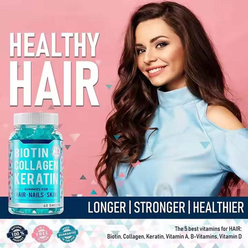 Collagen gummy hair growth biotin gummy - Afrotix