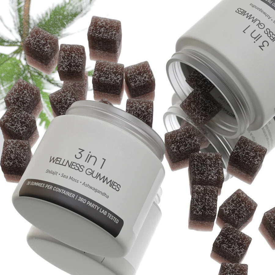 Gummies 3 en 1 Gummies Shilajit pour hommes