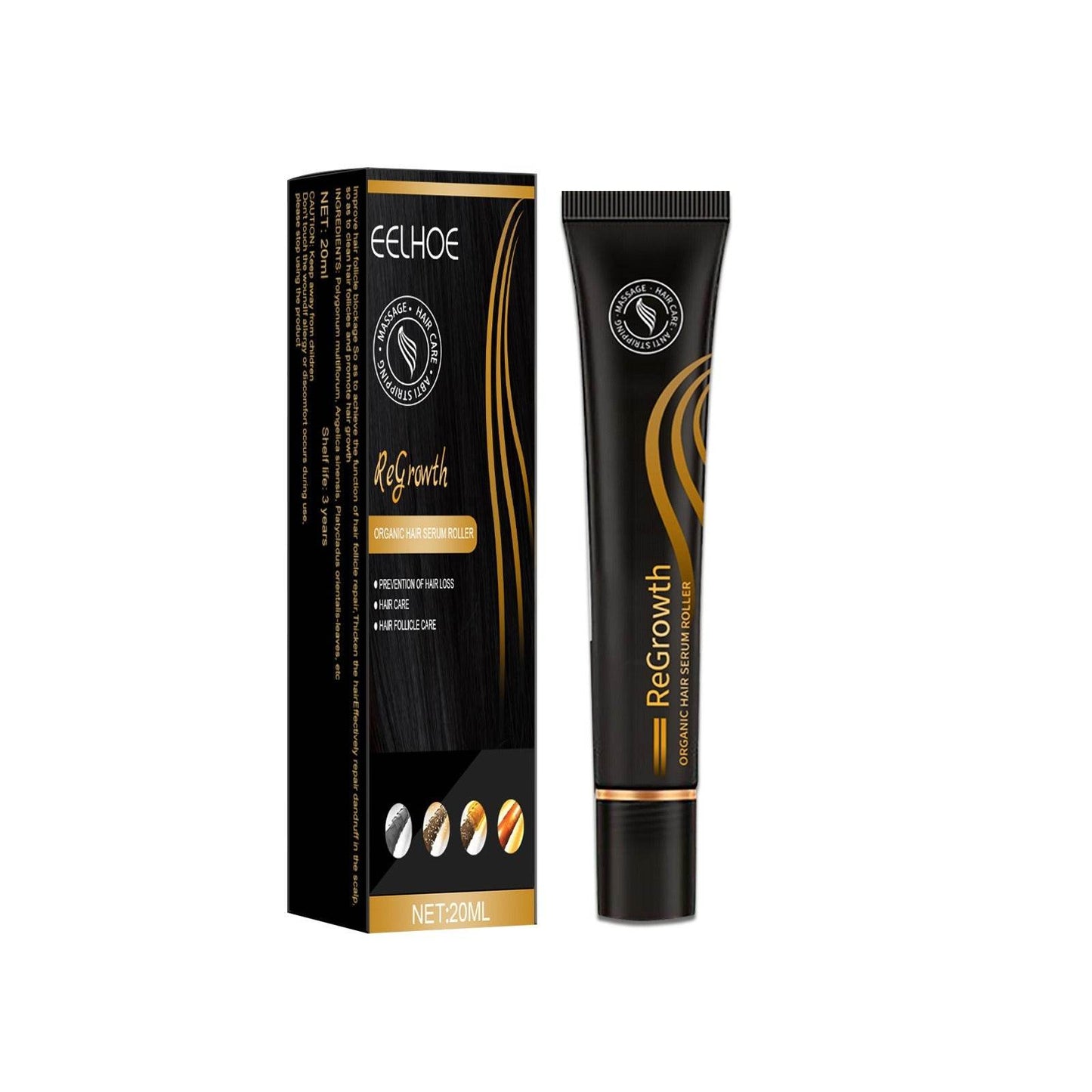 EELHOE Ball Bearing Dense Hair Essential Oil Thick Sparse Hair Bead Massage Scalp Care Fluid To Prevent The Loss Of Essential Oil - Afrotix