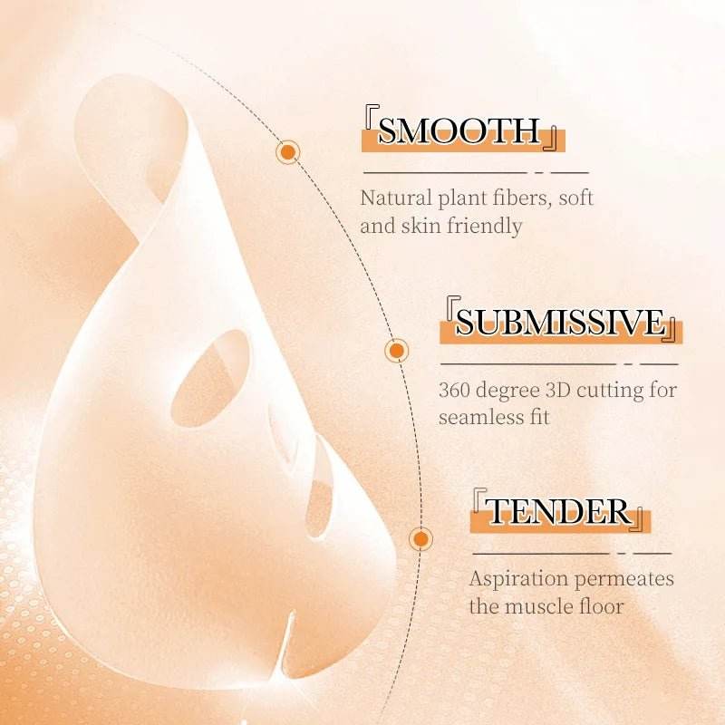 10pcs Vitamine C Masque Visage Soin du visage Hydratant - Afrotix