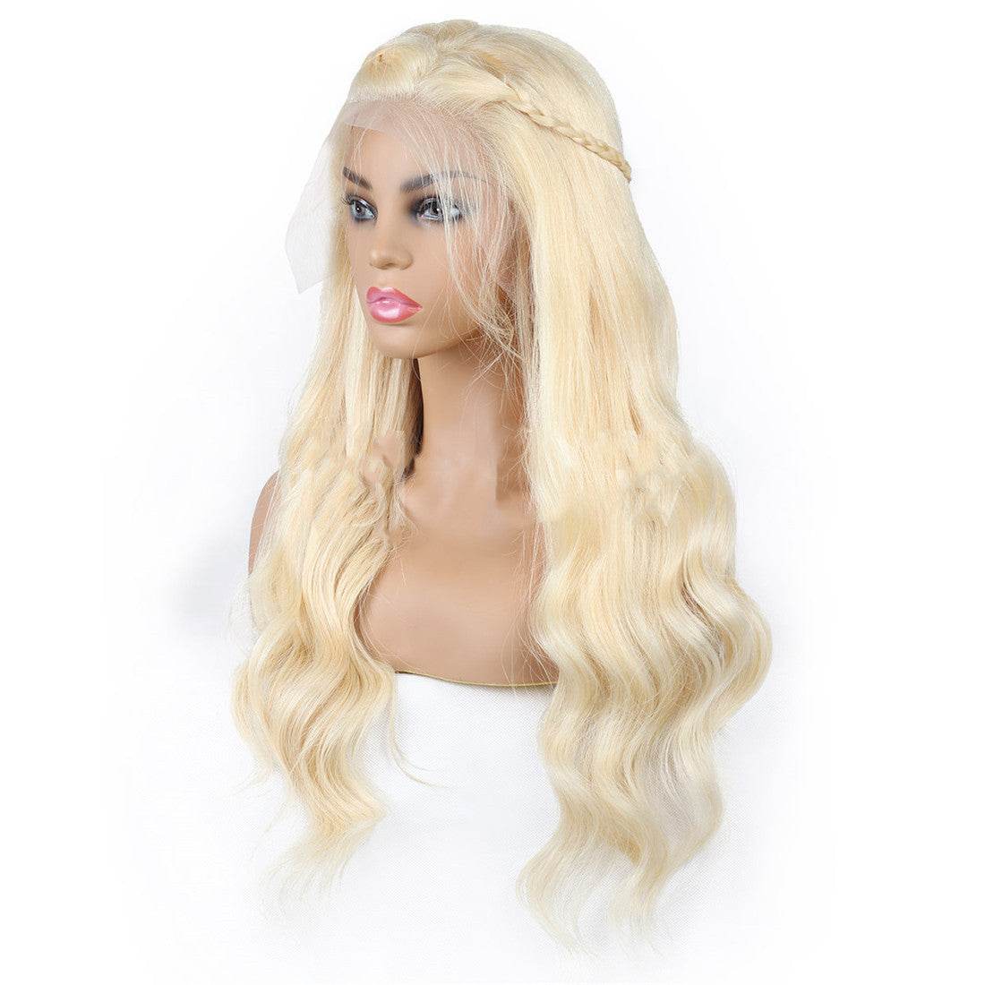 perruque semi-lace blonde en cheveux naturels - Afrotix