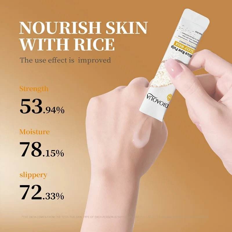 20pcs Masques de Sommeil Éclaircissant Raffermissant Hydratant à la pulpe de riz brut, - Afrotix