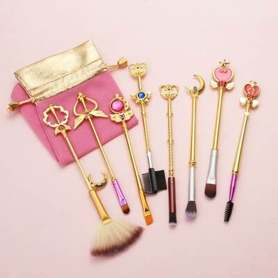 Pinceaux de maquillage Sailor Moon Anime Périphérie : 8 pinceaux - Afrotix