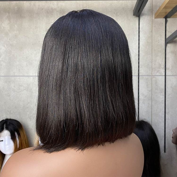 Perruque Front Lace en Fibre Chimique - Cheveux Naturels - BOB Moyen pour Femmes Noires - Afrotix