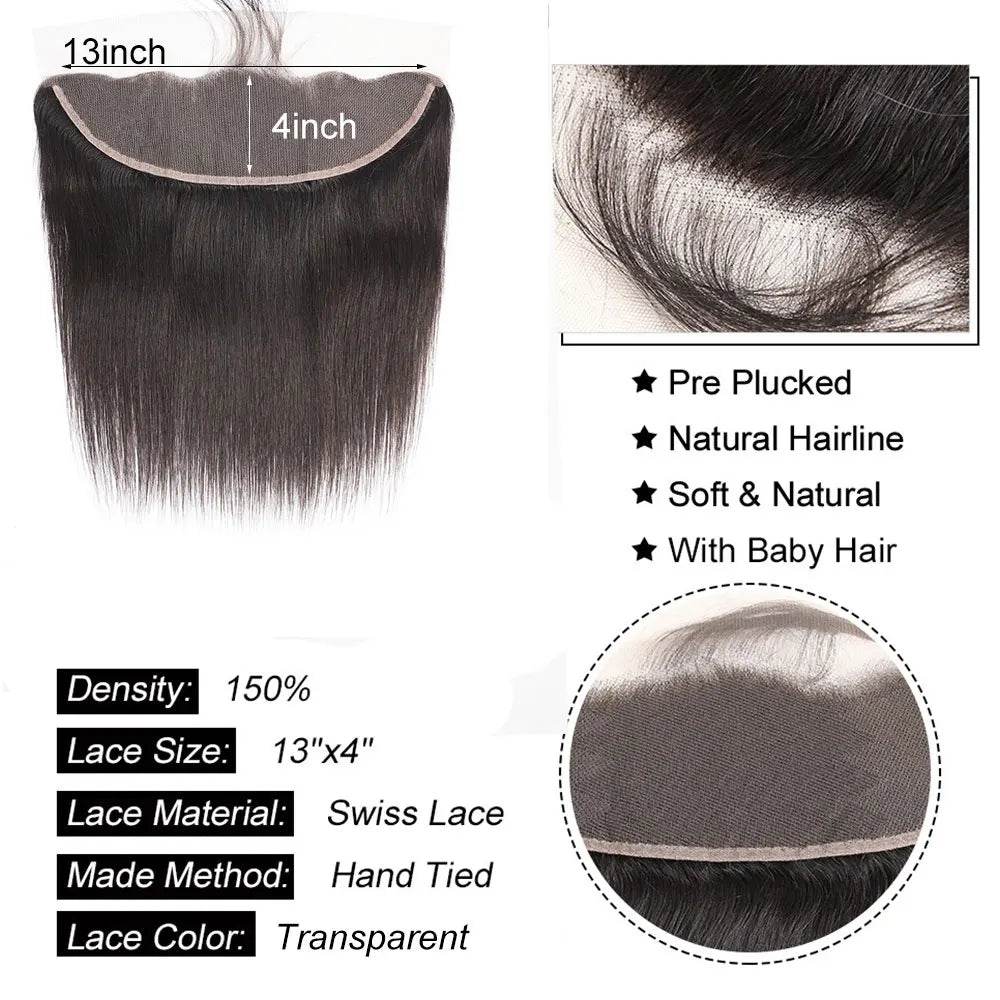 360 Lace, Frontal 13x4, Lace Closure 4x4 Closure Cheveux humains - Afrotix