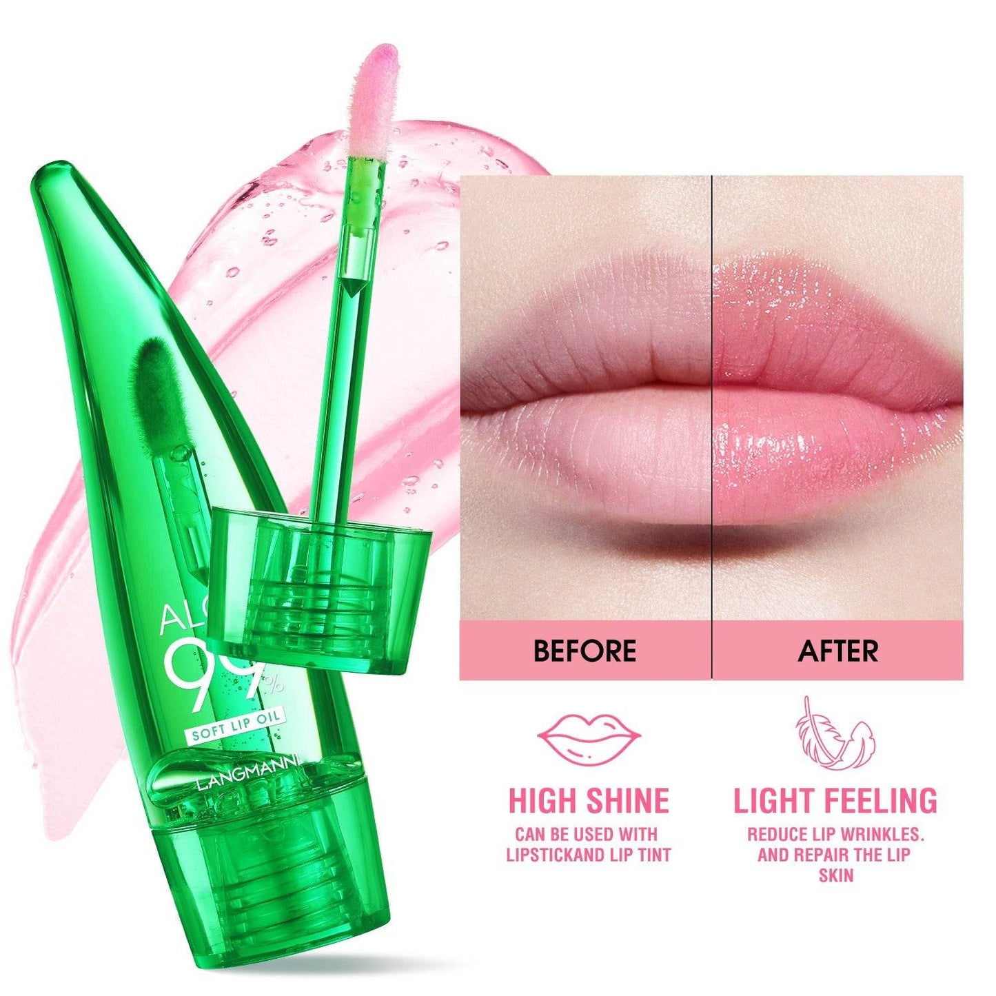 Aloe vera lip gloss, temperature-sensitive - Afrotix