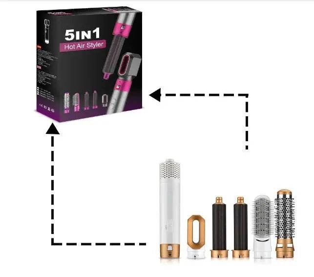 5 In 1 Hair Dryer Auto Curling Iron / Fer à friser automatique pour sèche-cheveux 5 en 1 - Afrotix