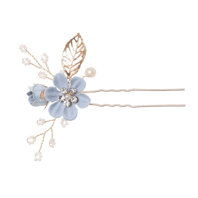 Peignes à cheveux de luxe à fleurs accessoires de cheveux de mariage, feuilles d'or,