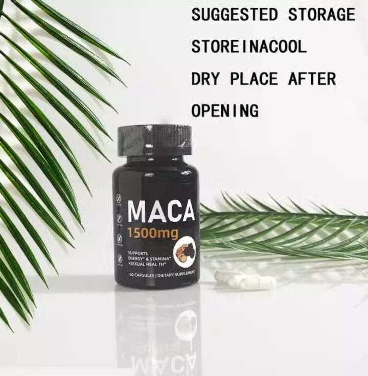 Capsules de Racine de Maca - Complément Herbacé pour Énergie et Endurance - Afrotix