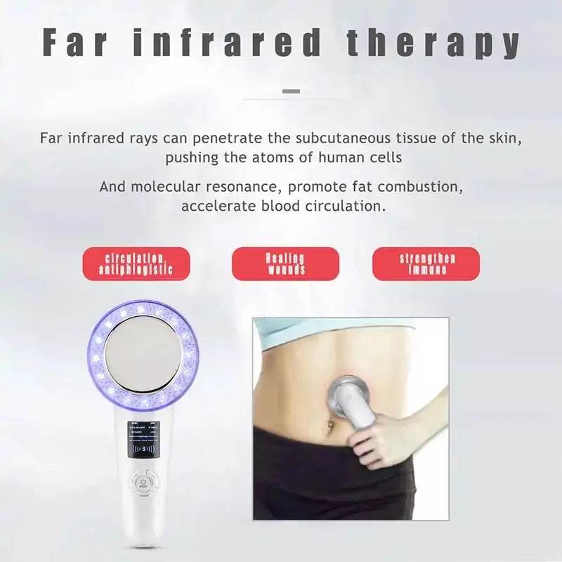 6-in-1 EMS Body Slimming Massager: RF Ultrasonic Cavitation & Anti-Cellulite Fat Burner - Afrotix