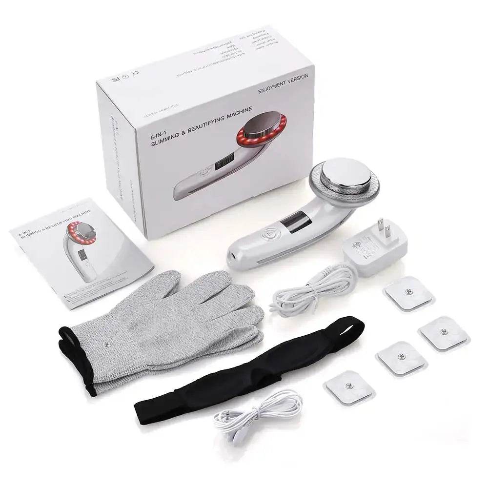 6-in-1 EMS Body Slimming Massager: RF Ultrasonic Cavitation & Anti-Cellulite Fat Burner - Afrotix