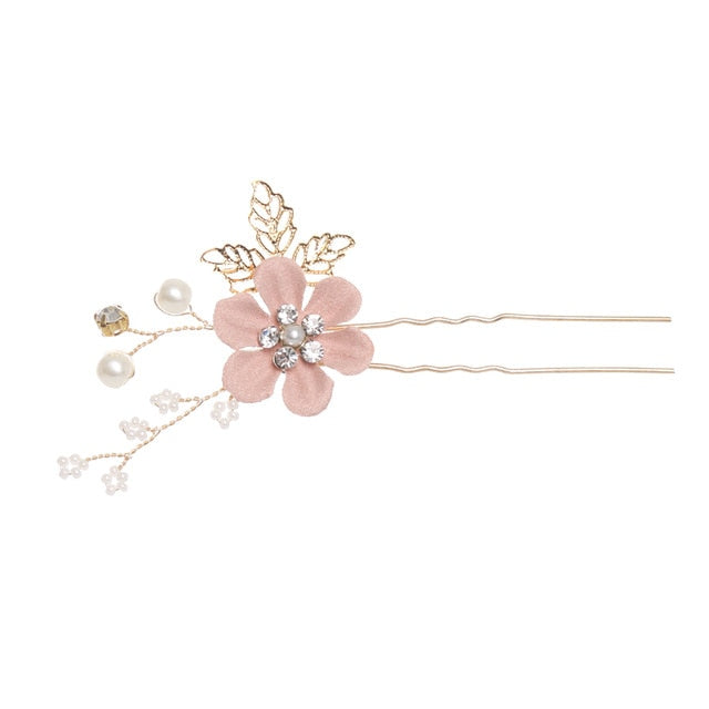 Peignes à cheveux de luxe à fleurs accessoires de cheveux de mariage, feuilles d'or,