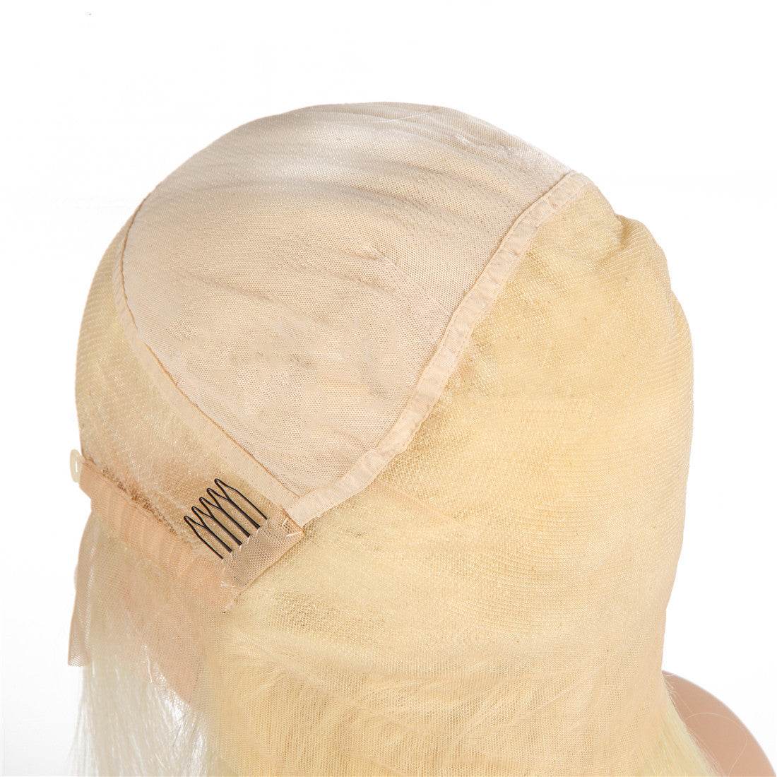 perruque semi-lace blonde en cheveux naturels - Afrotix