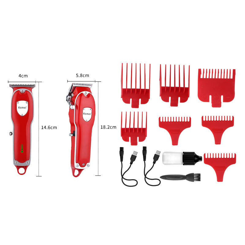 High-power Hair Salon Oil Head Engraving Rechargeable Electric Clipper Afrotix