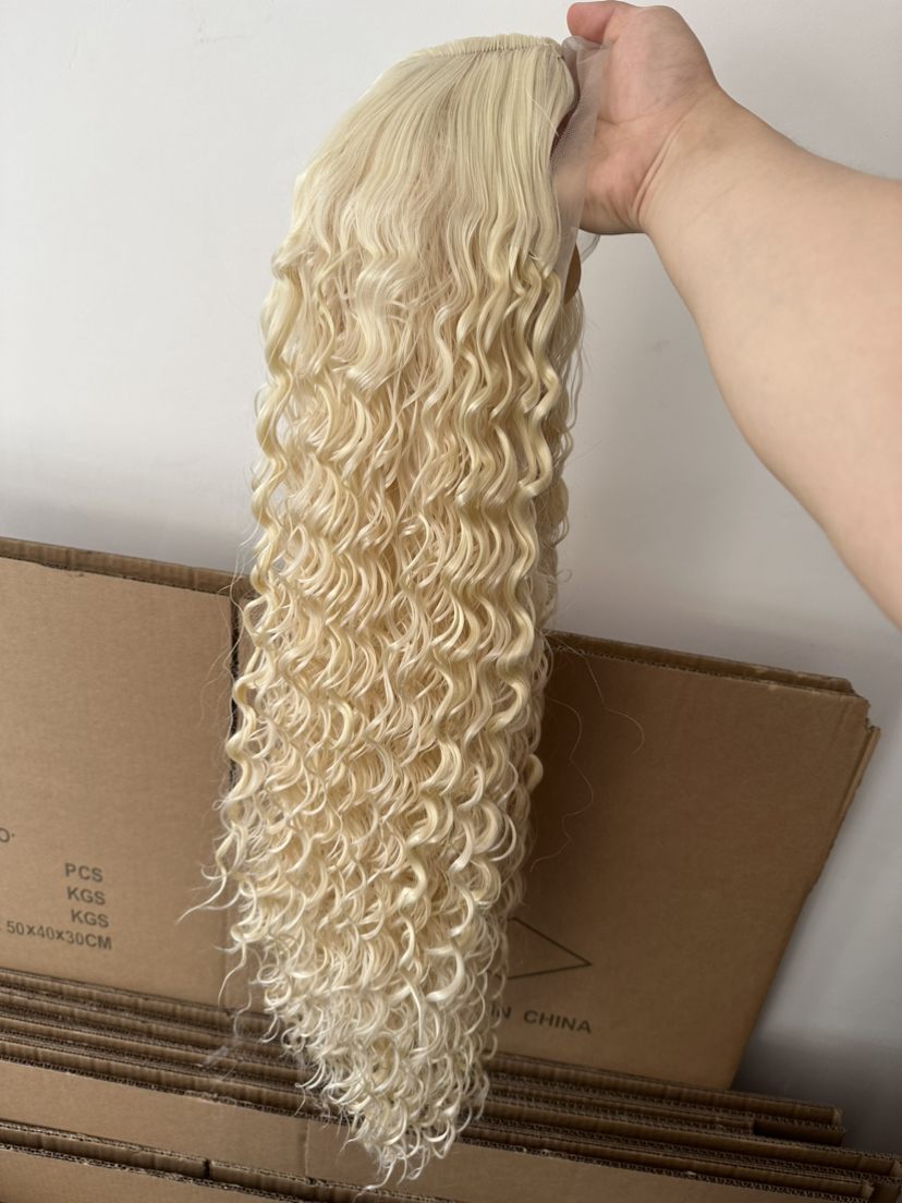 Front Lace Small Curly Wig Headgear 13*4 Mixed Human Afrotix
