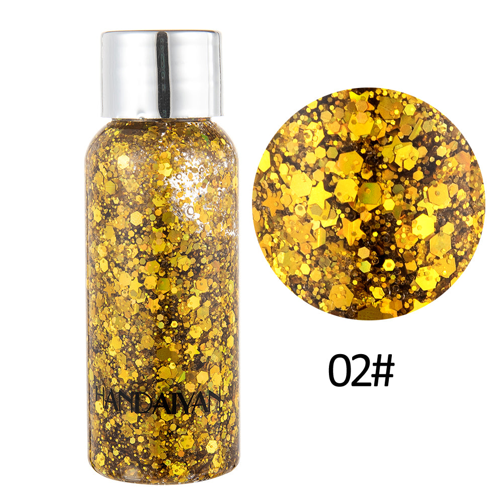 HANDAIYAN Mermaid Scales Face Body Sequined Body Lotion Sequins Eyeshadow Bright Polarized Stage Makeup eprolo