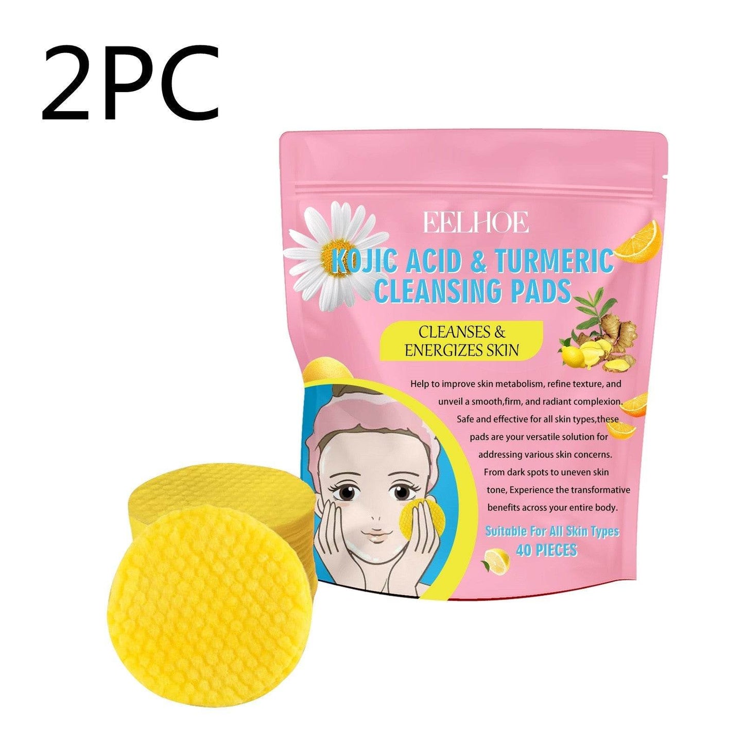 Kojic Acid Turmeric Cleansing Pads Beauty Hot-sale - Afrotix