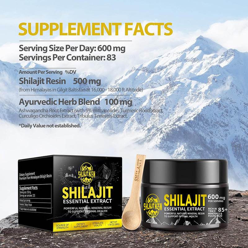 Shilajit Resin ( Pâte de Résine Naturelle à la Shilajit (50g) - Afrotix