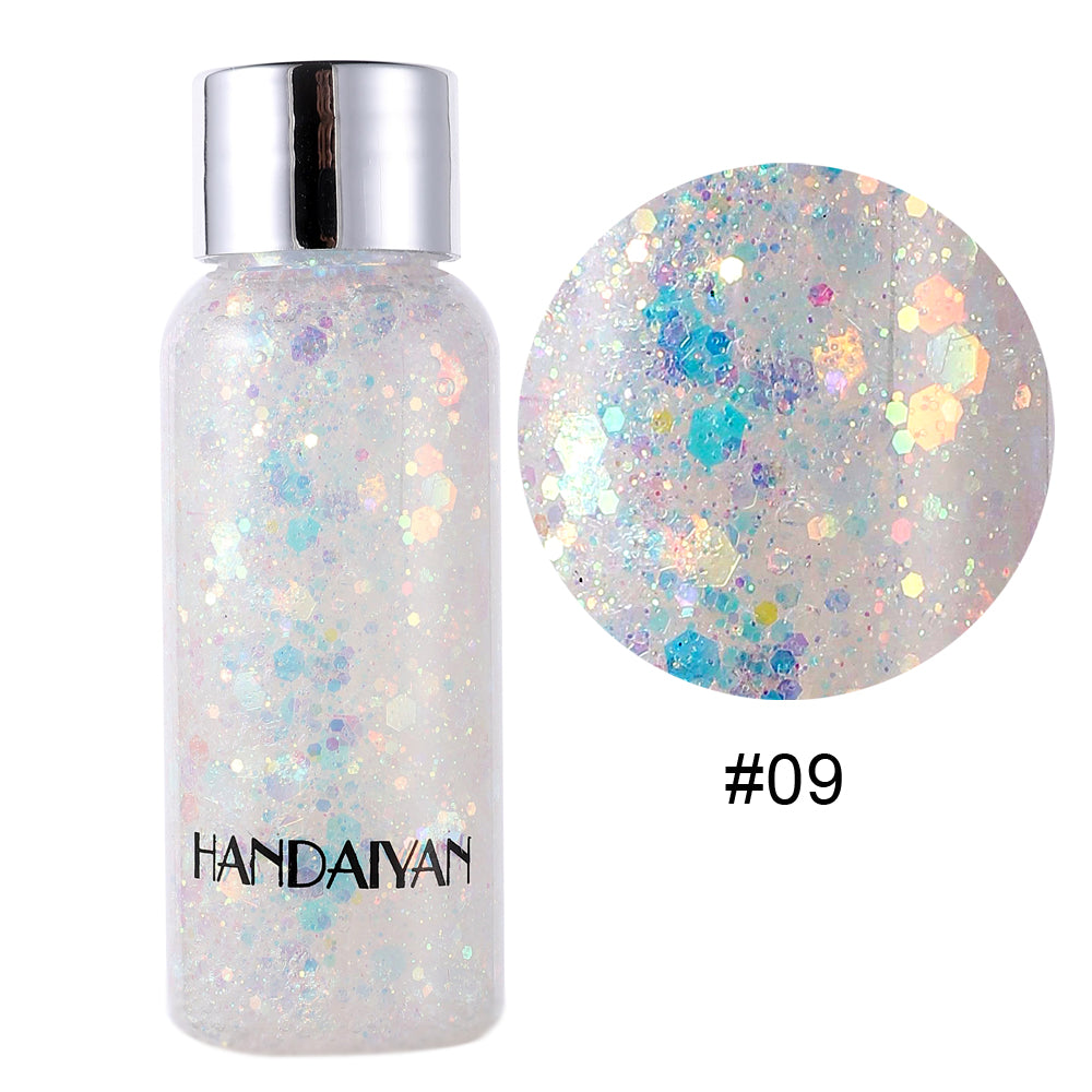 HANDAIYAN Mermaid Scales Face Body Sequined Body Lotion Sequins Eyeshadow Bright Polarized Stage Makeup eprolo