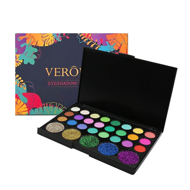 VERONNI 29-color eyeshadow matte pearlescent earth-tone eyeshadow smoky makeup multi-color eyeshadow palette eprolo