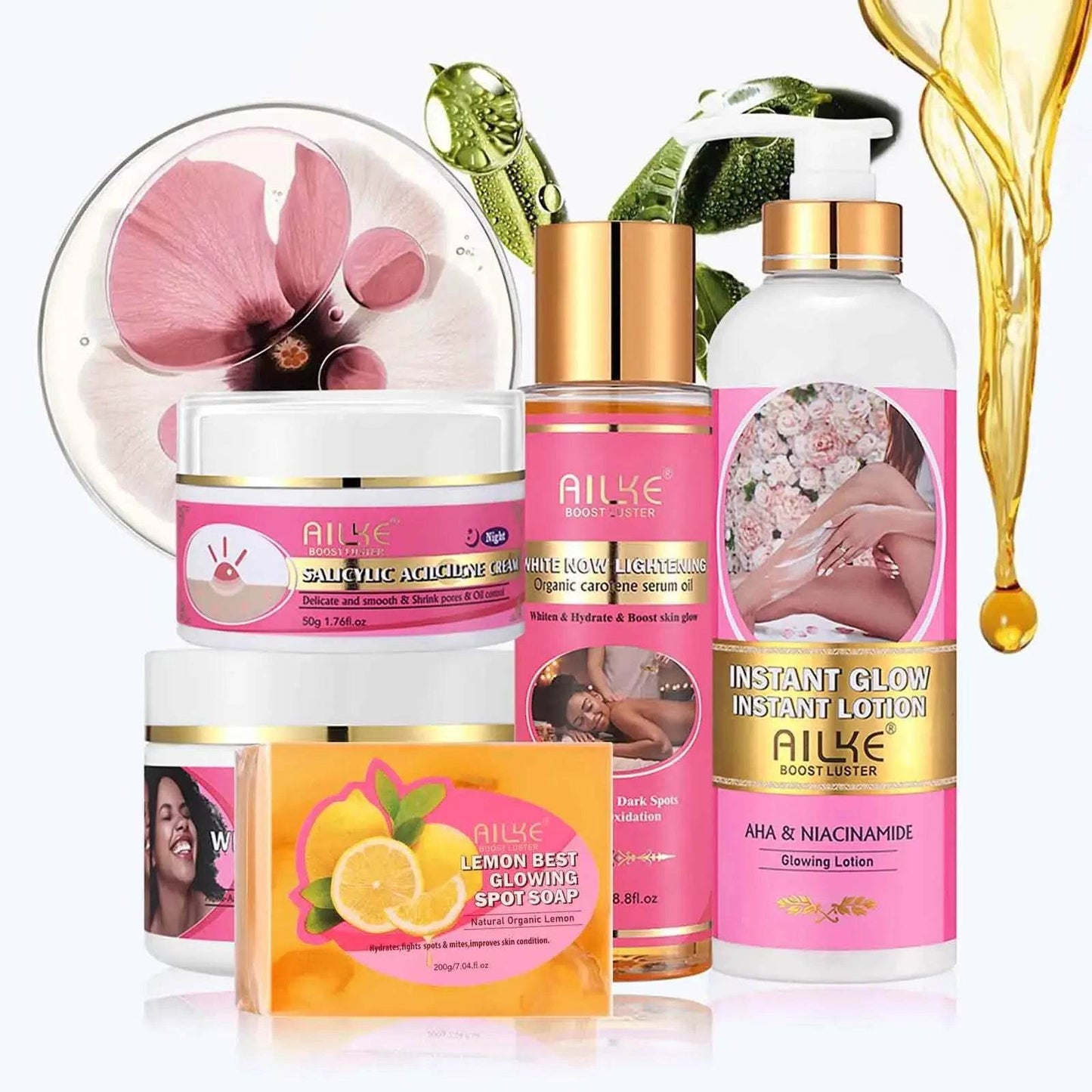 AHA Organic Skin Glowing Set – Soin Éclat Naturel - Afrotix