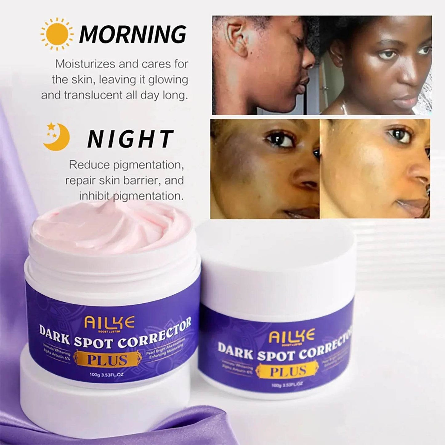 AILKE Glutathione Bleaching Cream, Advanced Lightning Lotion, - Afrotix