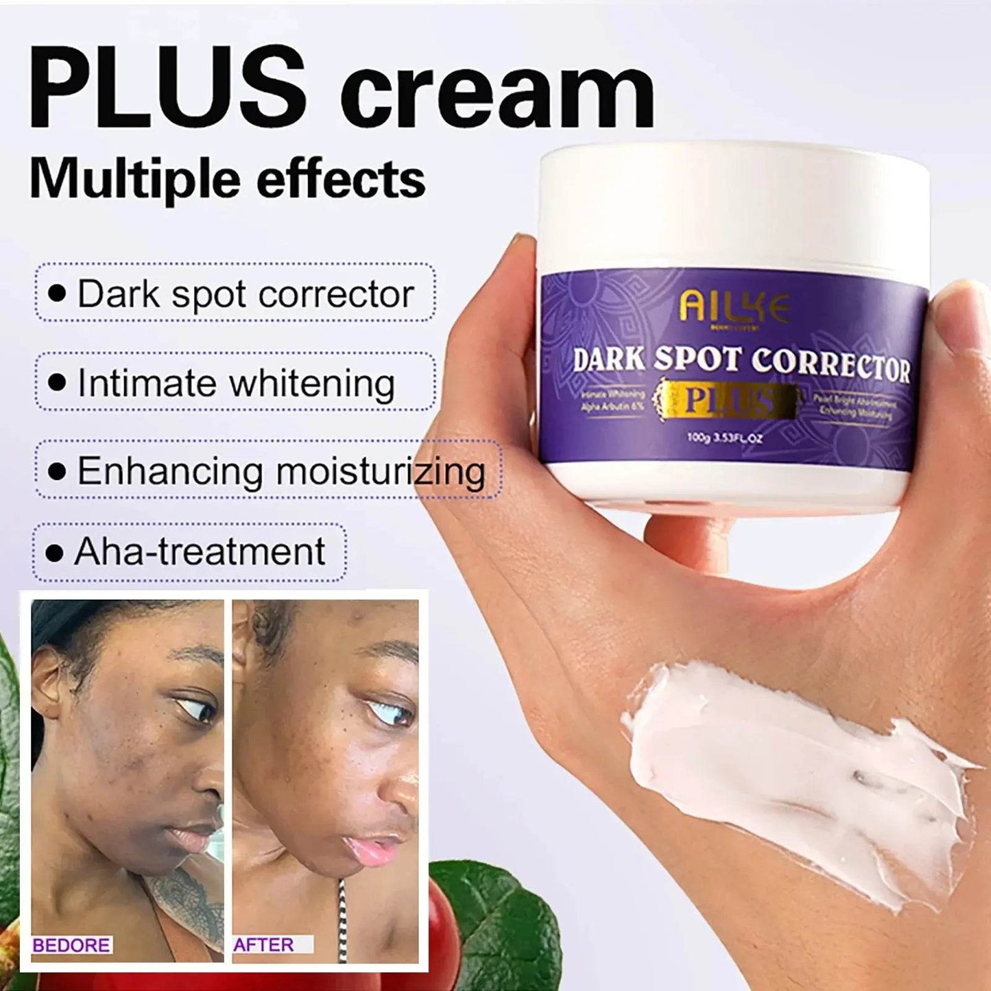 AILKE Glutathione Bleaching Cream, Advanced Lightning Lotion, - Afrotix