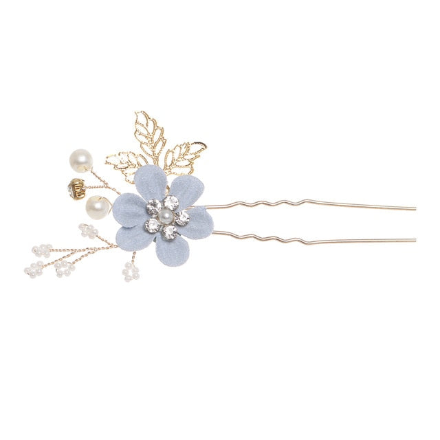 Peignes à cheveux de luxe à fleurs accessoires de cheveux de mariage, feuilles d'or,