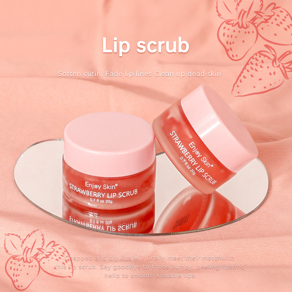 New updatse strawberry Lip Scrub Vegan Exfoliating Envase Para Sugar Pink Lip Scrub eprolo