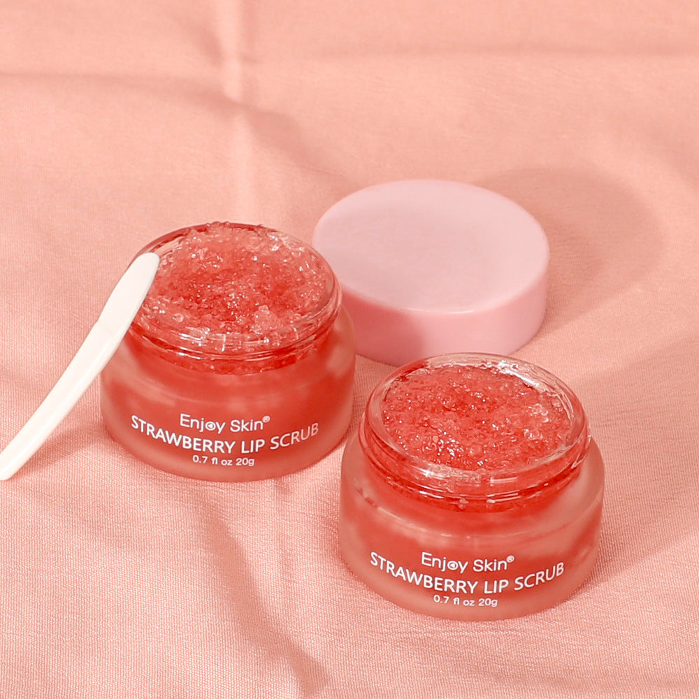 New updatse strawberry Lip Scrub Vegan Exfoliating Envase Para Sugar Pink Lip Scrub eprolo