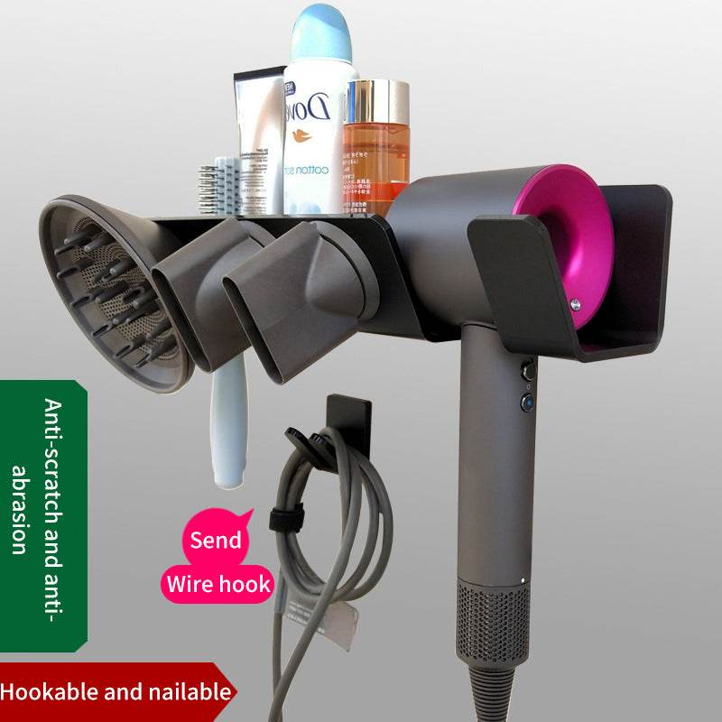 Hair Dryer Bracket Dyson Hair Dryer Holder Hanging Rack Hair Dryer Storage Placement Rack - Afrotix
