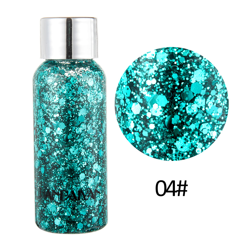 HANDAIYAN Mermaid Scales Face Body Sequined Body Lotion Sequins Eyeshadow Bright Polarized Stage Makeup eprolo