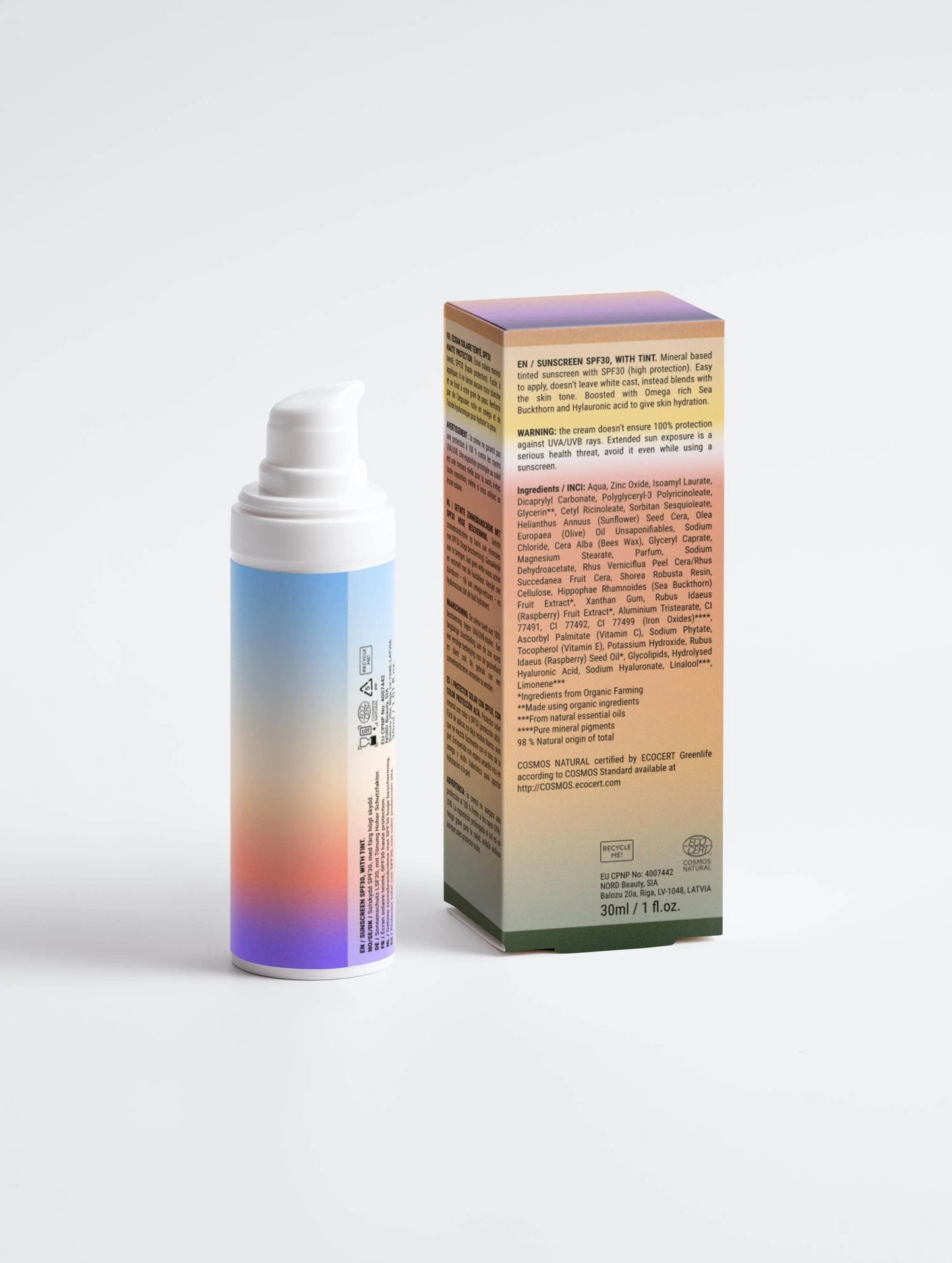 Crème solaire teintée, SPF30 - Afrotix