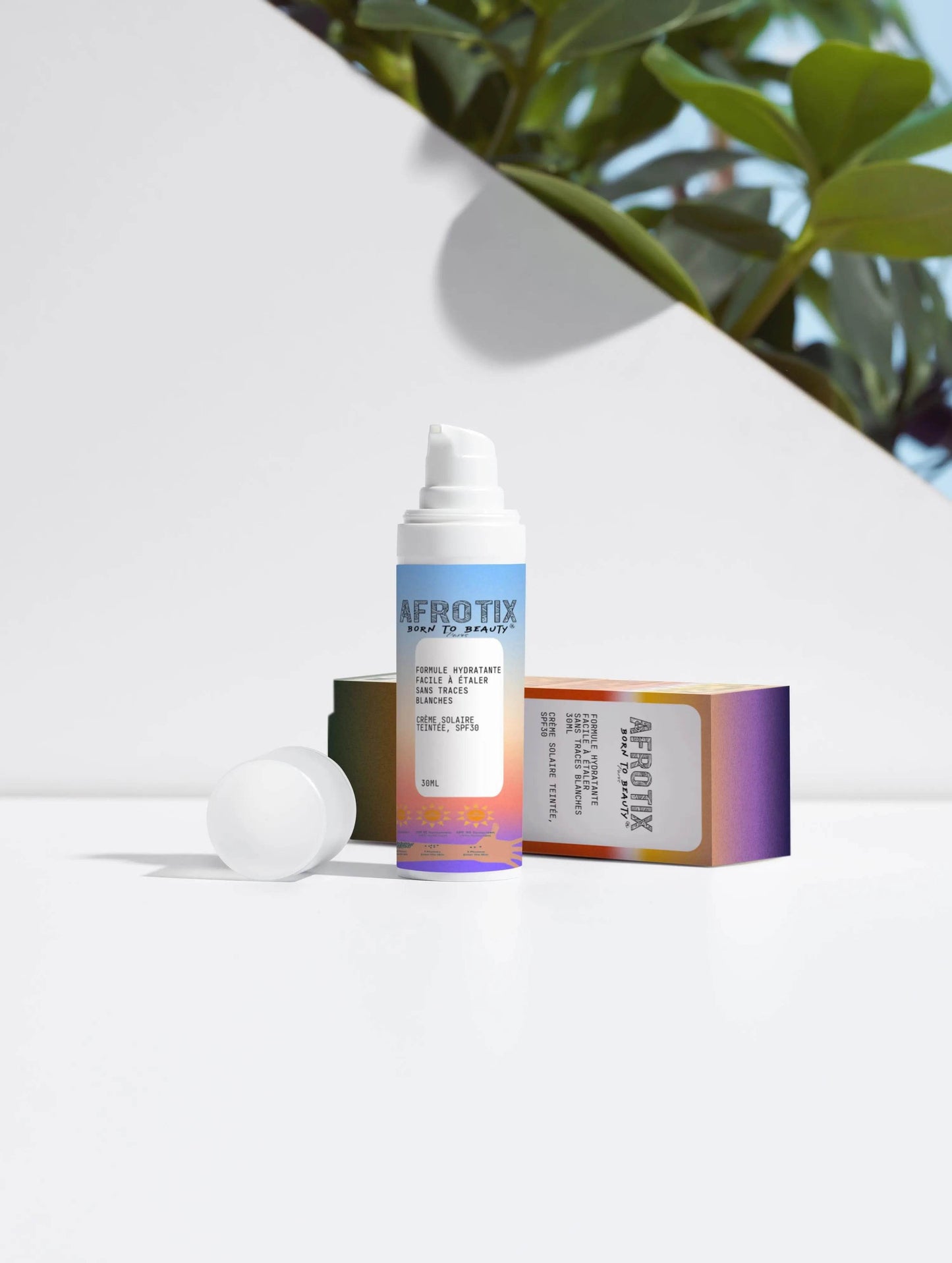 Crème solaire teintée, SPF30 - Afrotix