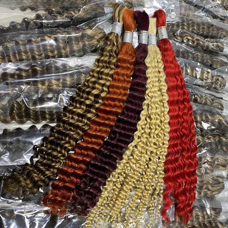 Deep Wave Real Hair Dirty Braid Boho Braids Wig Full Human Hair - Afrotix
