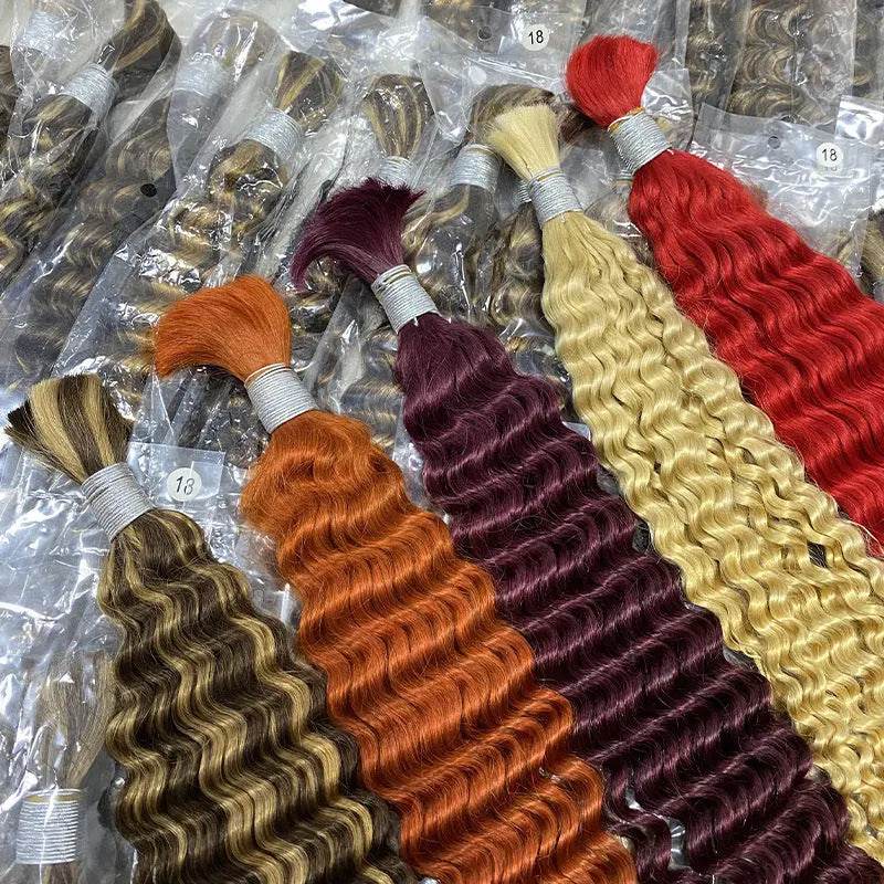 Deep Wave Real Hair Dirty Braid Boho Braids Wig Full Human Hair - Afrotix