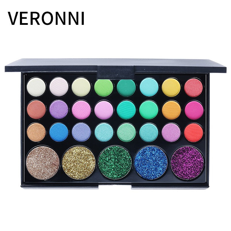VERONNI 29-color eyeshadow matte pearlescent earth-tone eyeshadow smoky makeup multi-color eyeshadow palette eprolo