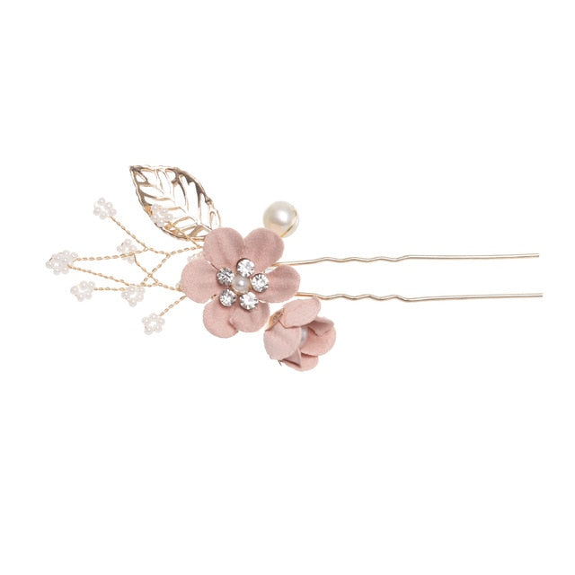 Peignes à cheveux de luxe à fleurs accessoires de cheveux de mariage, feuilles d'or,
