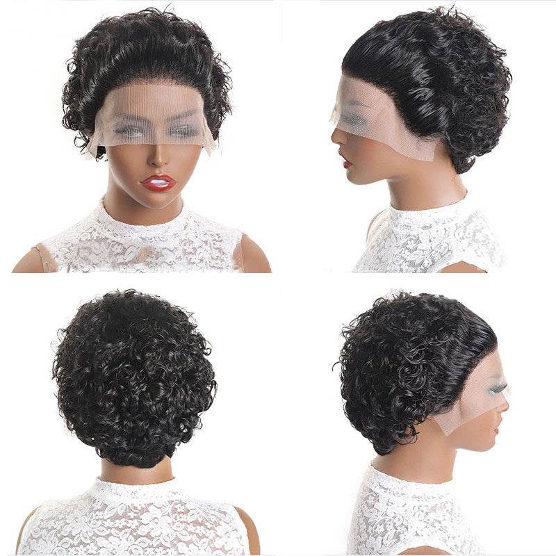 Perruque Front Lace - Coupe Courte Pixie - Cheveux 100 % Naturels - Afrotix
