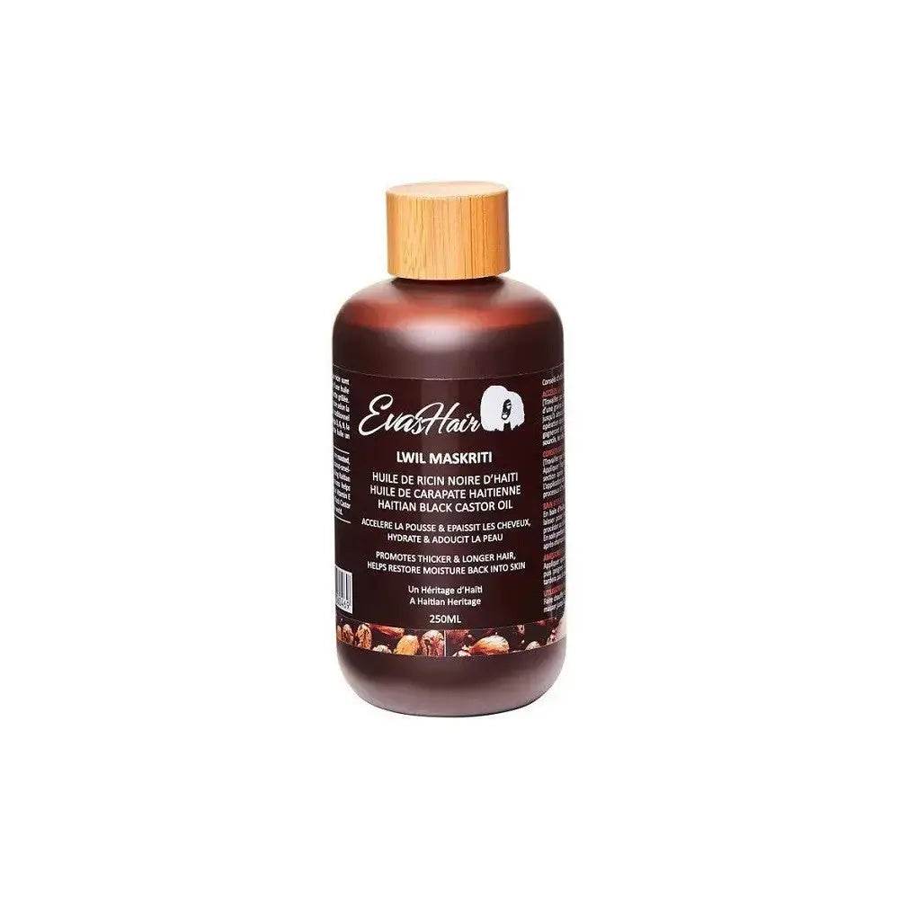 EVASHAIR Huile de RICIN noire d'Haïti LWIL MASKRITI 250ml - Afrotix