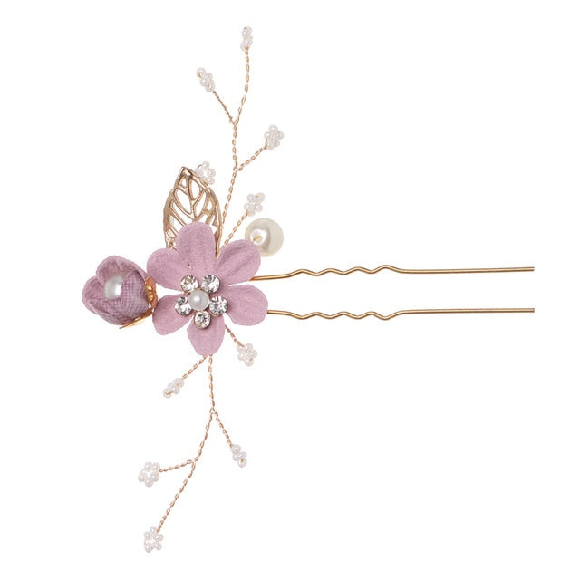 Peignes à cheveux de luxe à fleurs accessoires de cheveux de mariage, feuilles d'or,