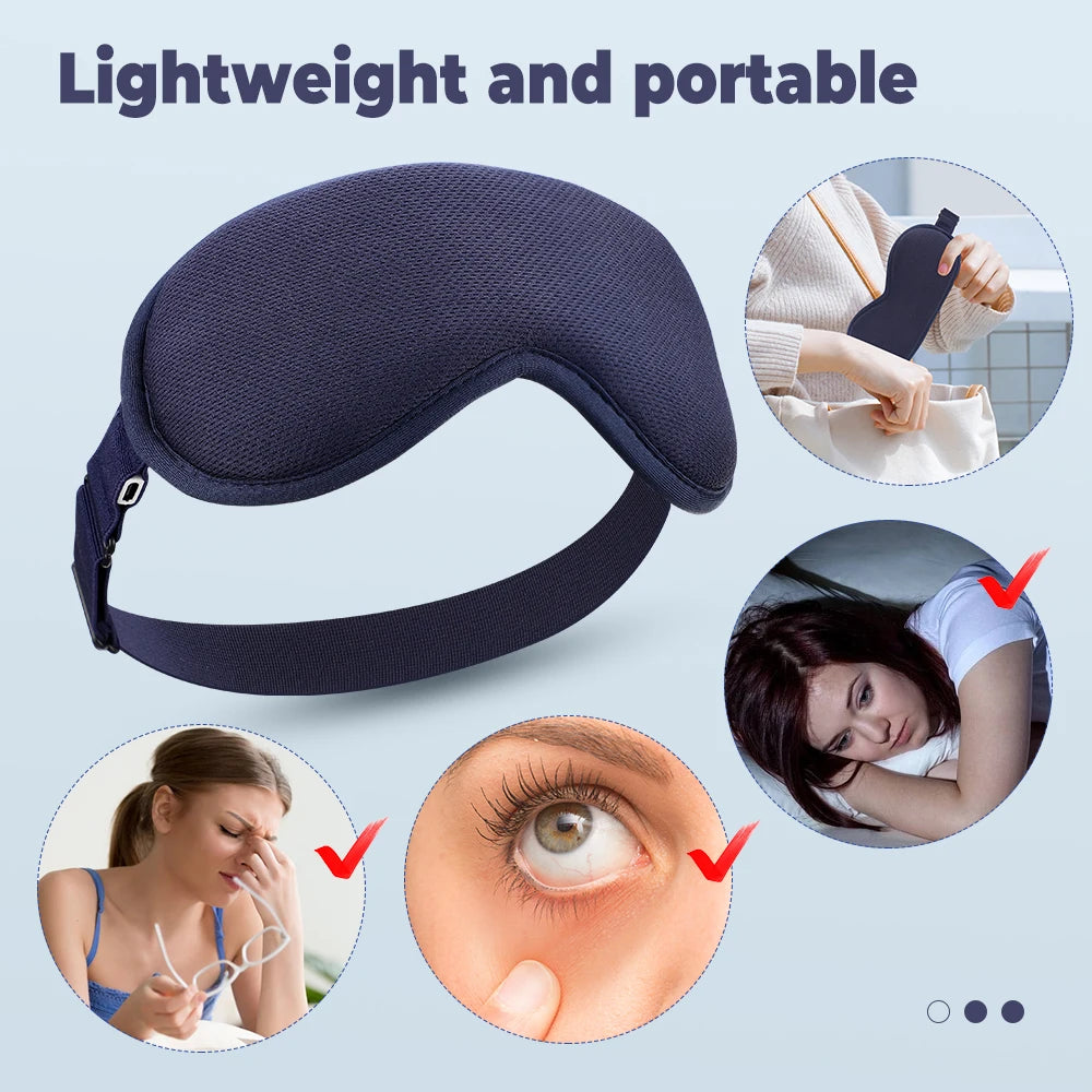 Electric Vibration Eye Massager Heated Eye Mask Wireless Relieve Eye Strain Dark Circles Dry Eye Fatigue Relief Sleeping Mask eprolo
