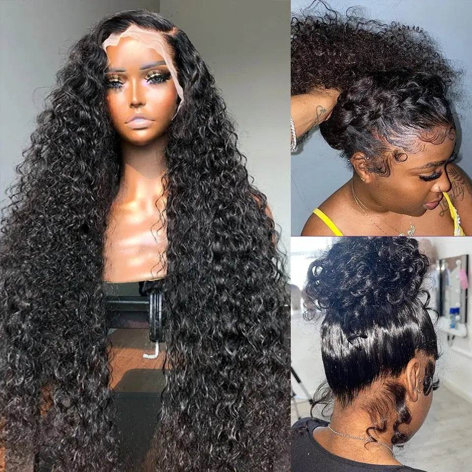 Front Lace Small Curly Wig Headgear 13*4 Mixed Human - Afrotix