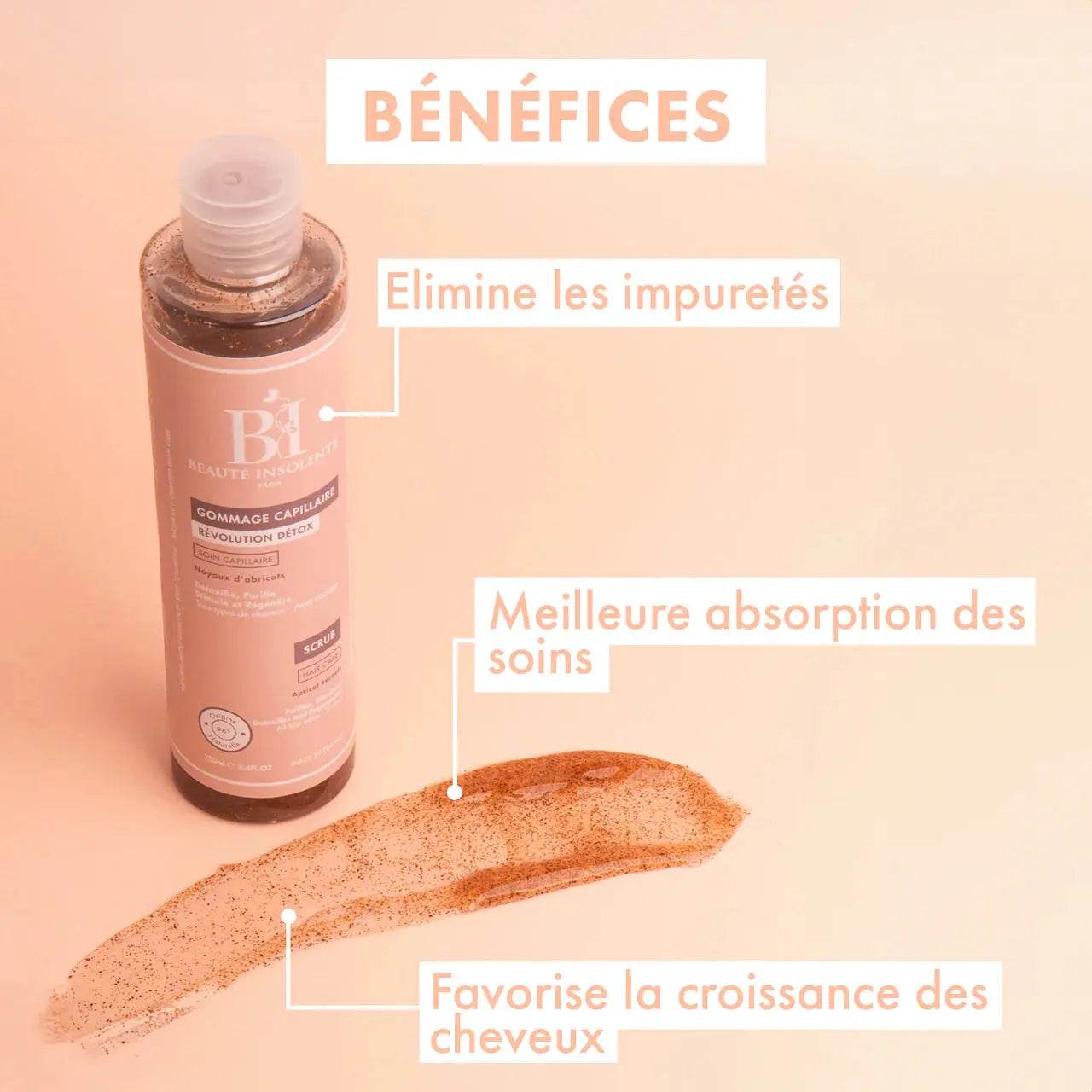 Gommage capillaire détox aux noyaux d'Abricots 250ml - Afrotix