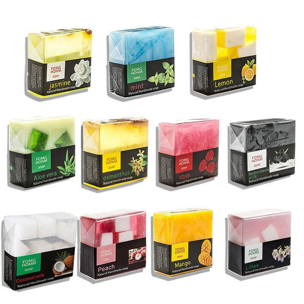 Thai Natural Fruit Soap Moisturizing Rose Bamboo Charcoal Hydrating Exfoliating Hand Washing Cleansing Soap Bath Soap TSLM1 - Afrotix