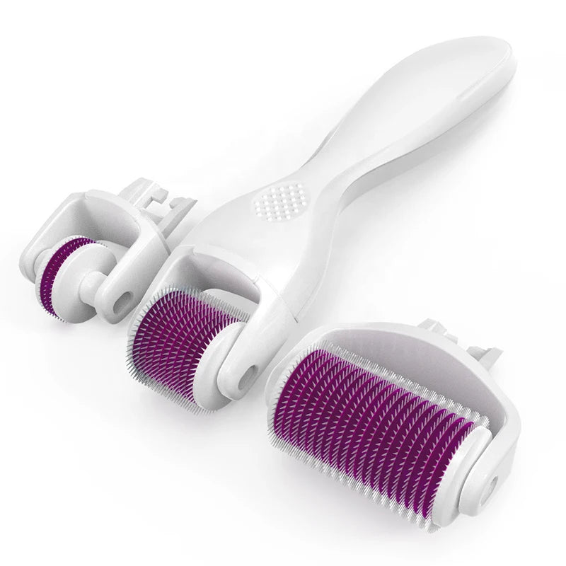 Serum Micro 3 in 1 Kit DRS Derma Roller 180 600 1200 Needles 3 Replacement Heads Microneedling Cosmetic Instrument eprolo