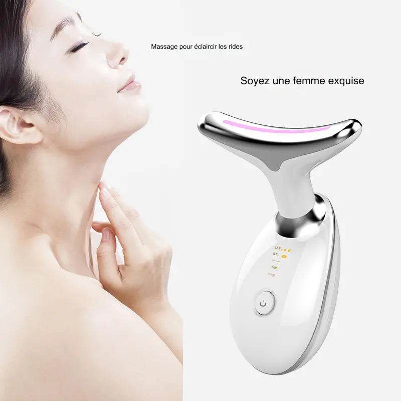 Instrument de Protection du cou EMS, Instrument de Massage du cou, levage et serrage, lumière colorée, Instrument de beauté du cou importé - Afrotix
