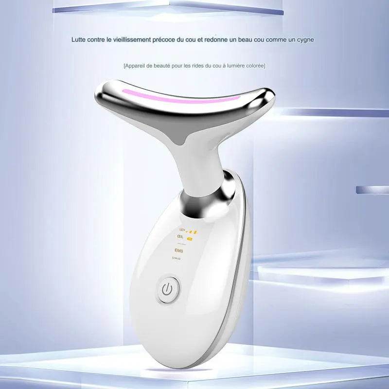 Instrument de Protection du cou EMS, Instrument de Massage du cou, levage et serrage, lumière colorée, Instrument de beauté du cou importé - Afrotix