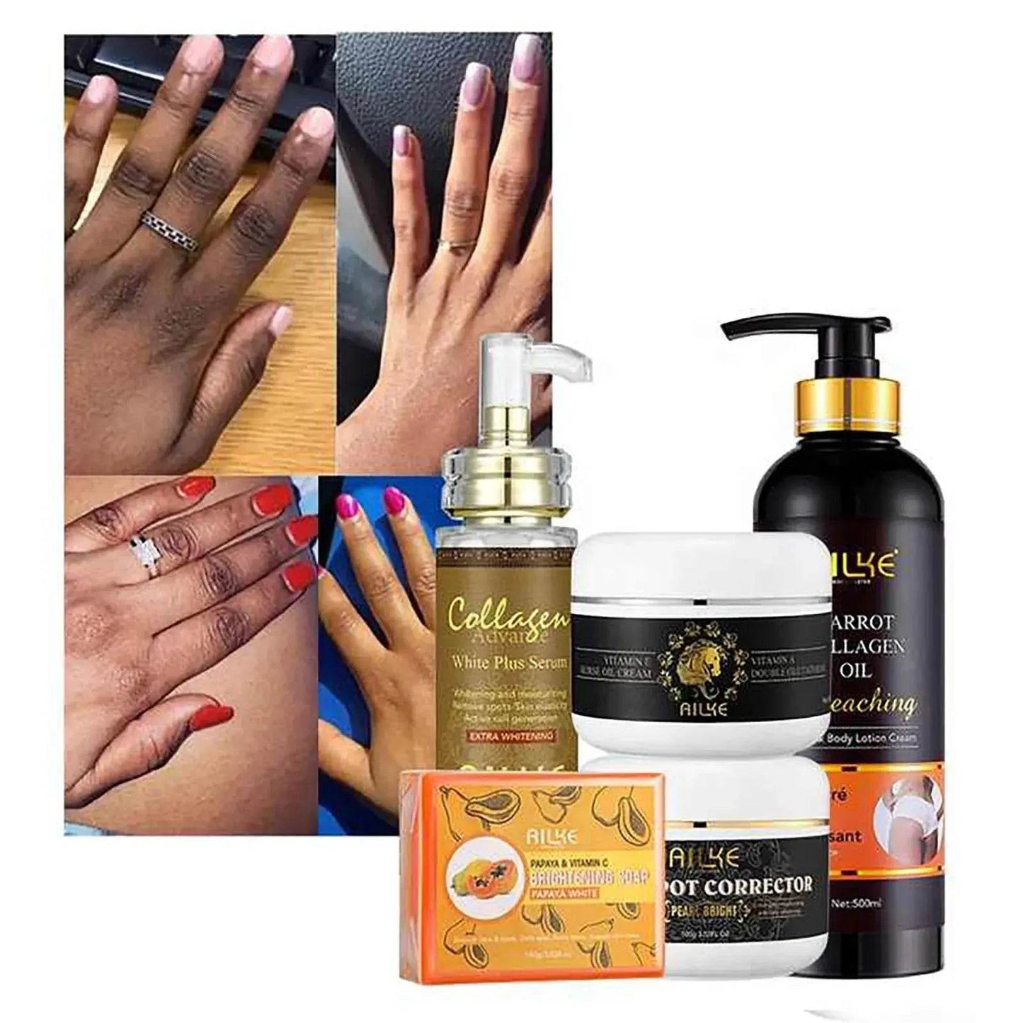 Kit de soins de la peau 5 en 1 au collagène AILKE, - Afrotix