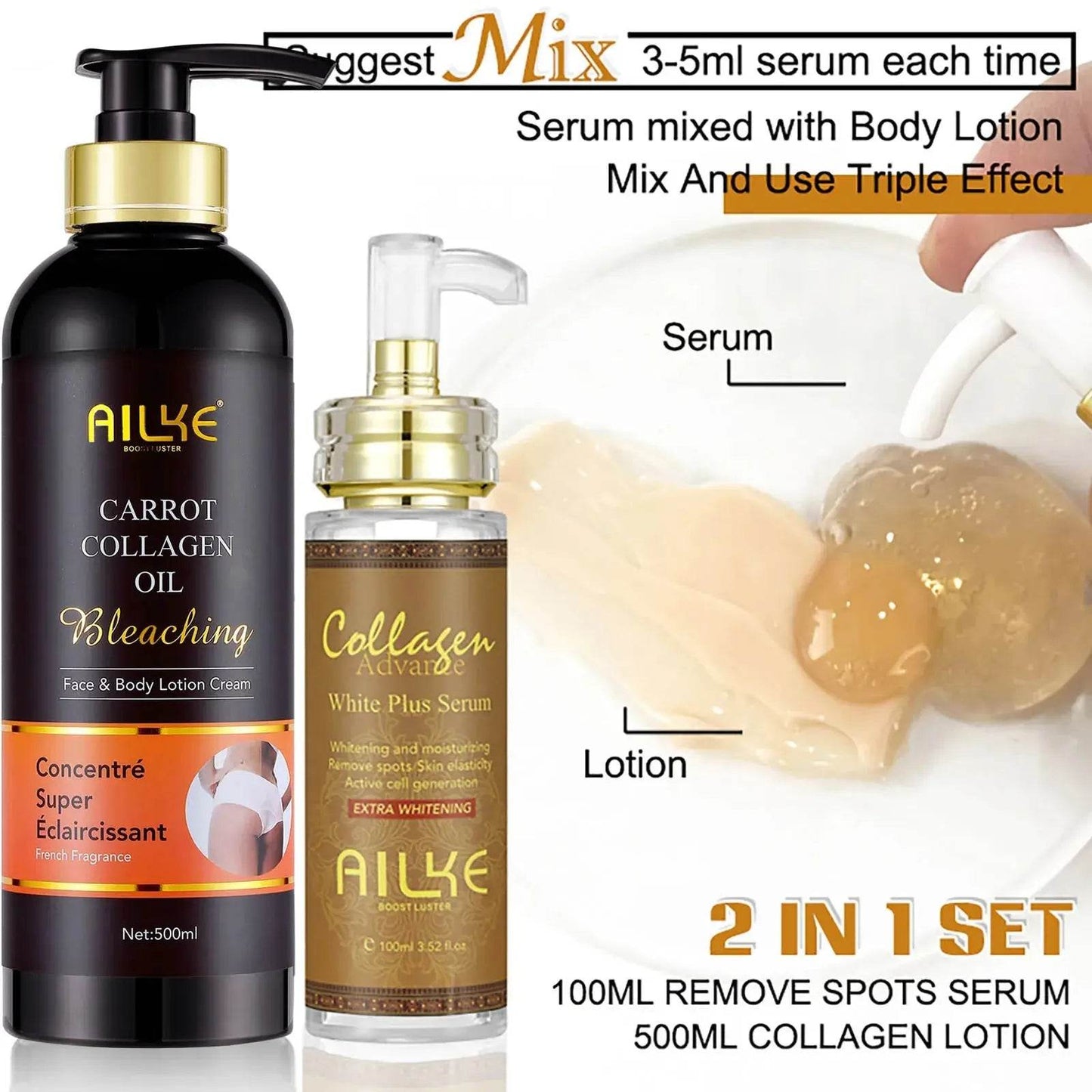 Kit de soins de la peau 5 en 1 au collagène AILKE, - Afrotix